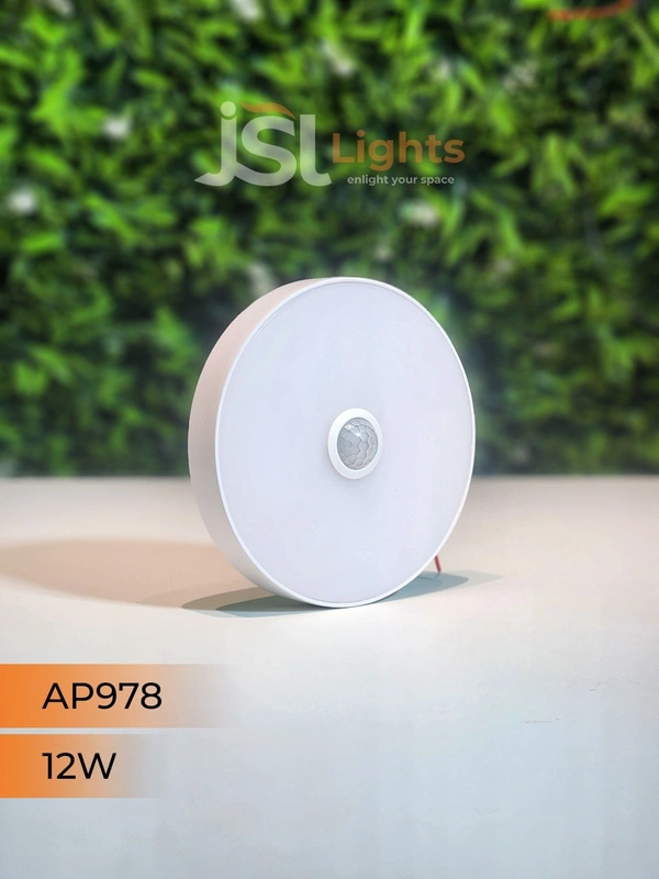 APRA 978 12W Sensor Round Surface Diffuser Panel Light - 12W, 4000K