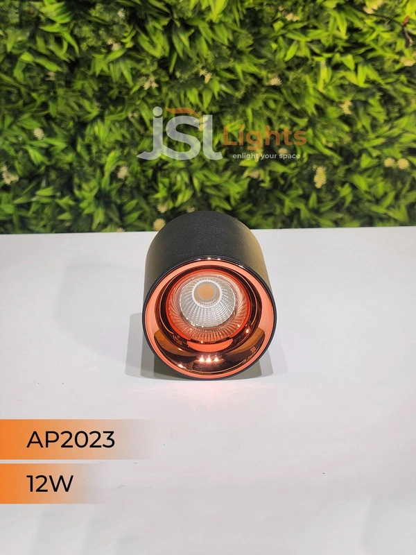 APRA AP2023 IND 12W Round Rose Gold Surface Cylindrical Light - 4000K