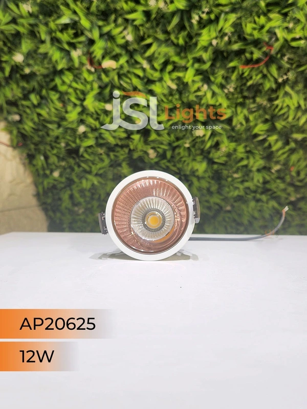 Bridglux & Philips AP 20625 12W White Deep Recessed COB Downlight RG Reflector - 12W, 6000K, White