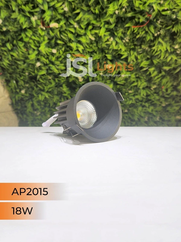APRA AP 2015 18W Black Deep Recessed COB Downlight - 18W, 4000K, Black