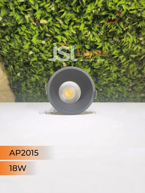 APRA AP 2015 18W Black Deep Recessed COB Downlight - 18W, 3000K, Black