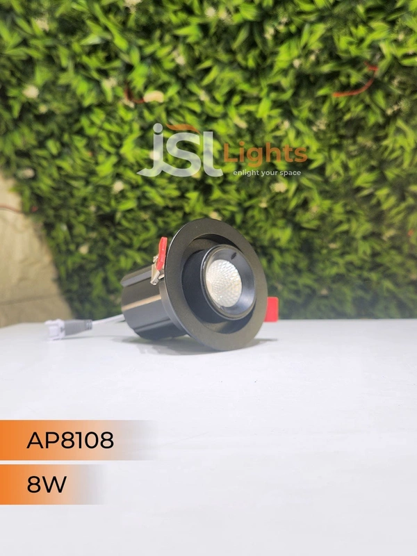 APRA 8108 8W Deep Recessed COB Pop Up Downlight - 8W, 3000K, Black