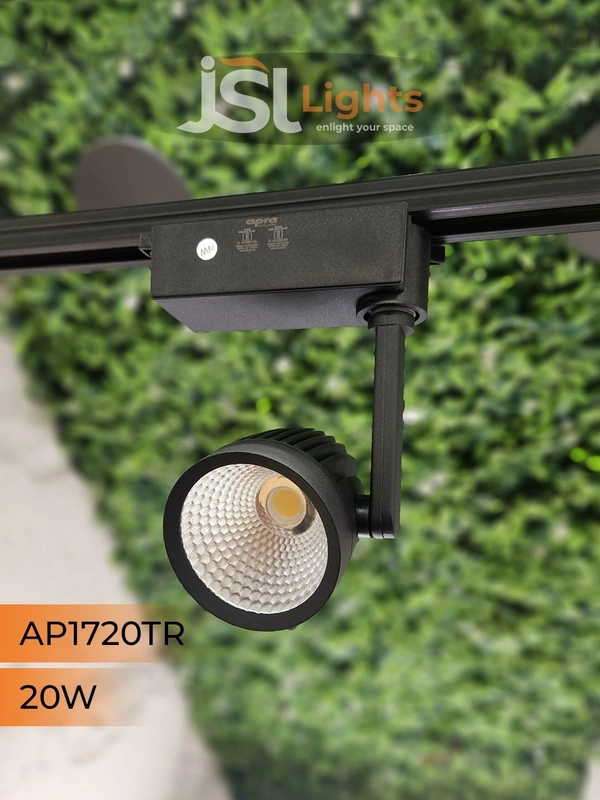 APRA 1720 20W LED Track Spotlight Black Body - 4000K, Black