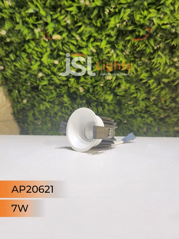 APRA AP20621 7W White Body Recessed COB Downlight - 7W, 3000K, White