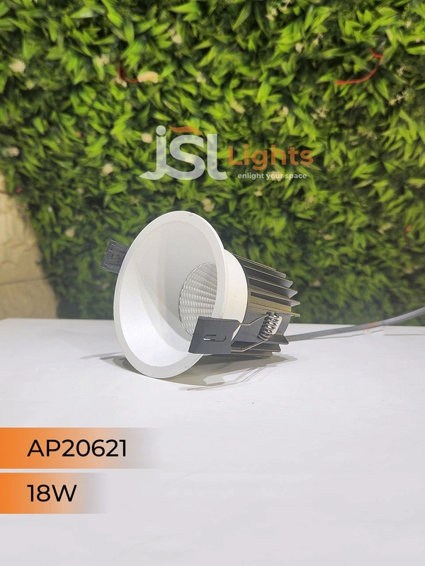 APRA AP20621 18W White Body Recessed COB Downlight - 18W, 3000K, White