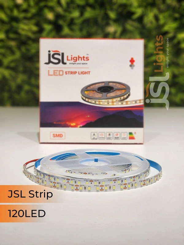 JSL 12V Cool white 6000k LED Strip Light – 120 LEDs/m | 5M Roll | Indoor Use - 120LED, CW