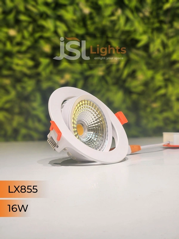 LX 855 16W Round Deep Recessed COB Downlight - 16W, 6000K