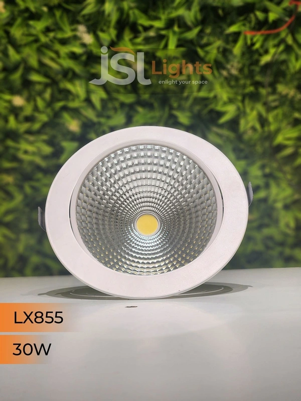 LX 855 30W Round Deep Recessed COB Downlight - 30W, 6000K