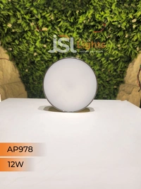 APRA  AP978 12W Round Surface  Diffuser  Panel Light - 12W, 4000K, PB