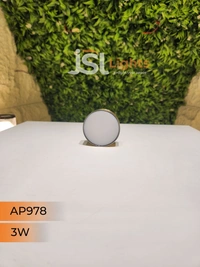 APRA  AP978 3W Round Surface  Diffuser  Panel Light - 3W, 4000K, PB
