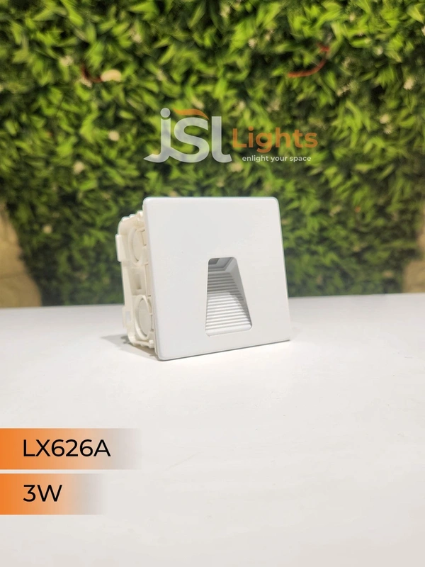 LX 626A 3W Square White  Foot Led Light - 3W, 3000K, White