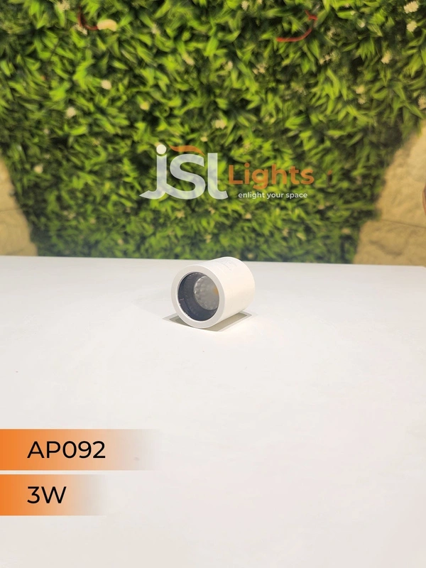 LX 092 3W Round Surface Cylinder Light - 3W, 3000K, White