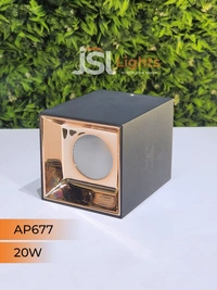 APRA AP677 20W Square Black Surface Cylindrical Light - 20W, 4000K, Black