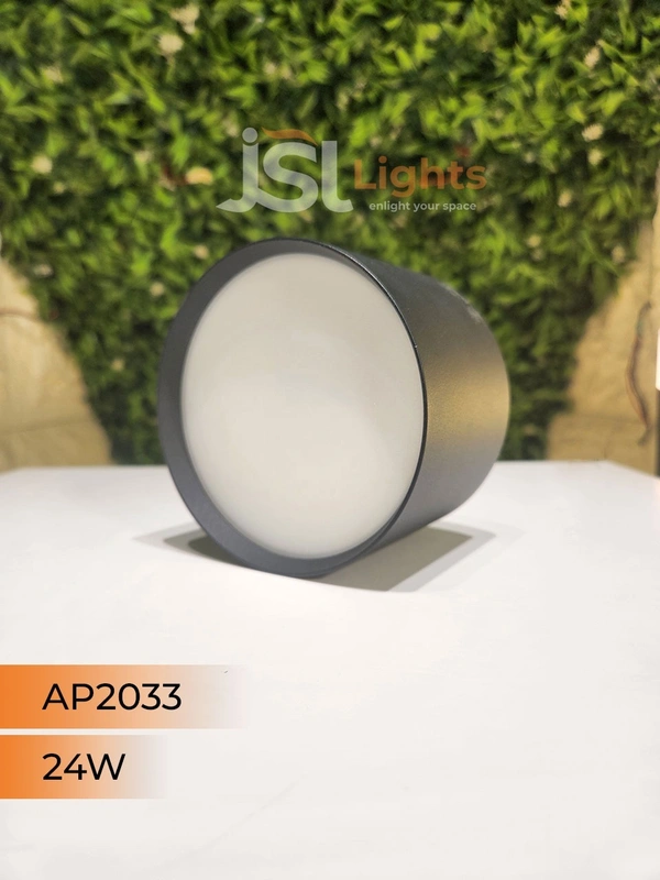 APRA AP2033 24W Round Surface Diffuser Panel Light - 24W, 4000K, Black