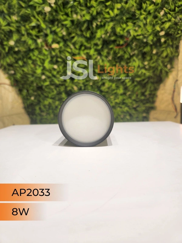 APRA AP2033 8W Round Surface Diffuser Panel Light - 8W, 4000K, Black
