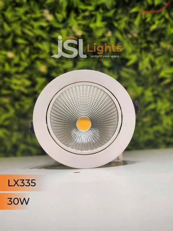 LX LX 335 COB Downlight for Saree, Cloth & Car Showrooms | Double Height Commercial LED | By JSL Lights India - 30W, 4000K