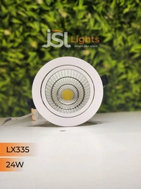 LX 335 24W COB LED Downlight – Ultra Bright Focus Light for Homes, Showrooms & Offices | Energy Efficient Ceiling Light By JSL Lights - 24W, 4000K