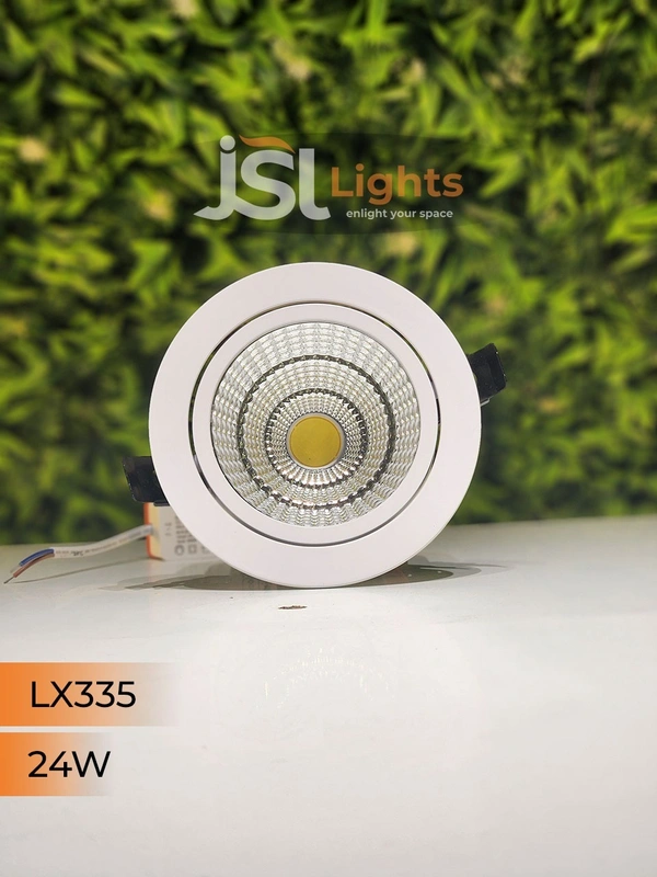 LX 335 24W COB LED Downlight – Ultra Bright Focus Light for Homes, Showrooms & Offices | Energy Efficient Ceiling Light By JSL Lights - 24W, 4000K