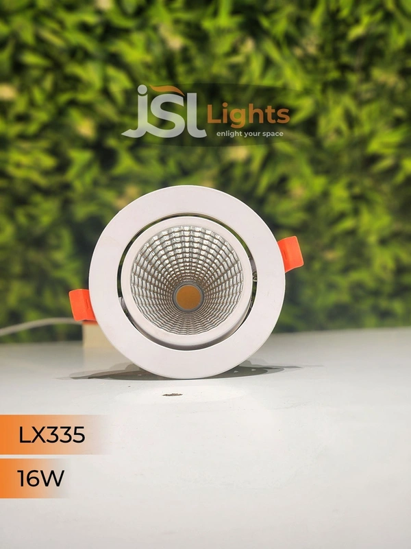  LX LX335 16W COB LED Downlight – High Brightness Focus Light for Homes, Showrooms & Offices | Energy Efficient Ceiling Light By JSL Lights - 16W, 3000K
