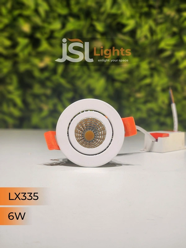 LX LX 335 6W & 9W COB LED Downlight – Perfect for Bedroom, Small Showroom, Interior & Parking Lighting | Energy Efficient Focus Light - 6W, 4000K