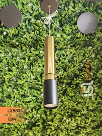 LX 882 Black GD 12W Surface Hanging Light - 12W, 3000K