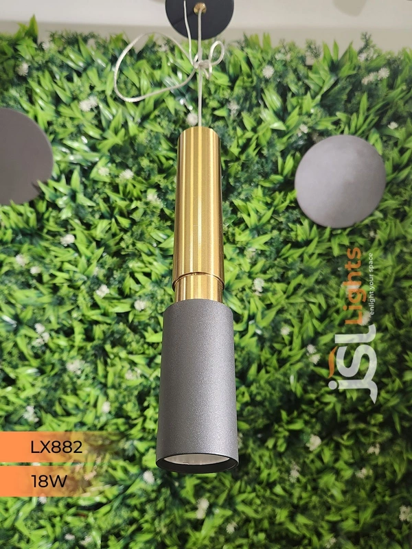 LX 882 Black GD 18W Surface Hanging Light - 18W, 3000K