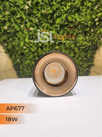 APRA AP677 20W Round Surface Cylindrical Light - 20W, 3000K, Black