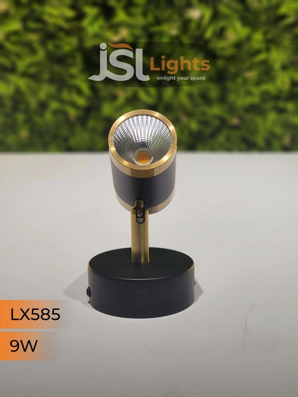 LX 585 9W Black GD Surface Wall Cob Focus Light - 9W
