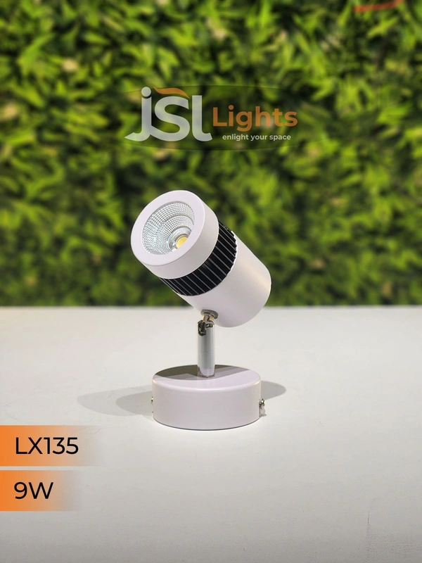 LX 135 9W LED Wall Spotlight White Body - 9W, 3000K, White