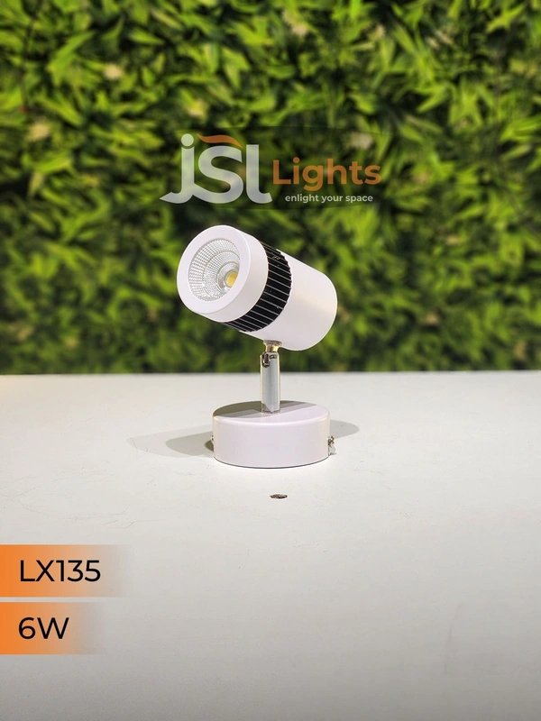 LX 135 6W LED Wall Spotlight White Body - 6W, 4000K, White