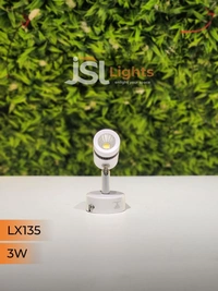 LX 135 3W LED Wall Spotlight White Body - 3W, 6000K, White