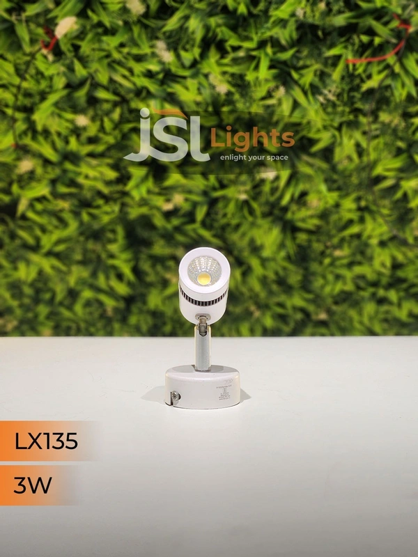 LX 135 3W LED Wall Spotlight White Body - 3W, 6000K, White