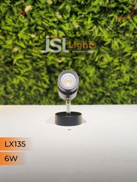 LX 135 6W LED Wall Spotlight Black Body - 6W, 3000K, Black