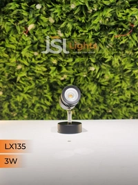 LX 135 3W LED Wall Spotlight Black Body - 3W, 3000K, Black