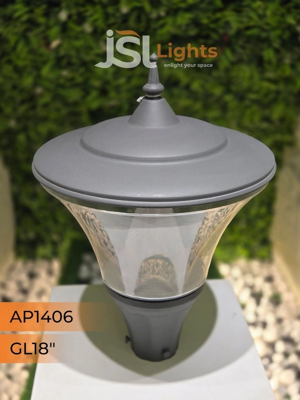 JSL 1406 30W 18" Round Pillar Post Gate Light - Gate Light 20"
