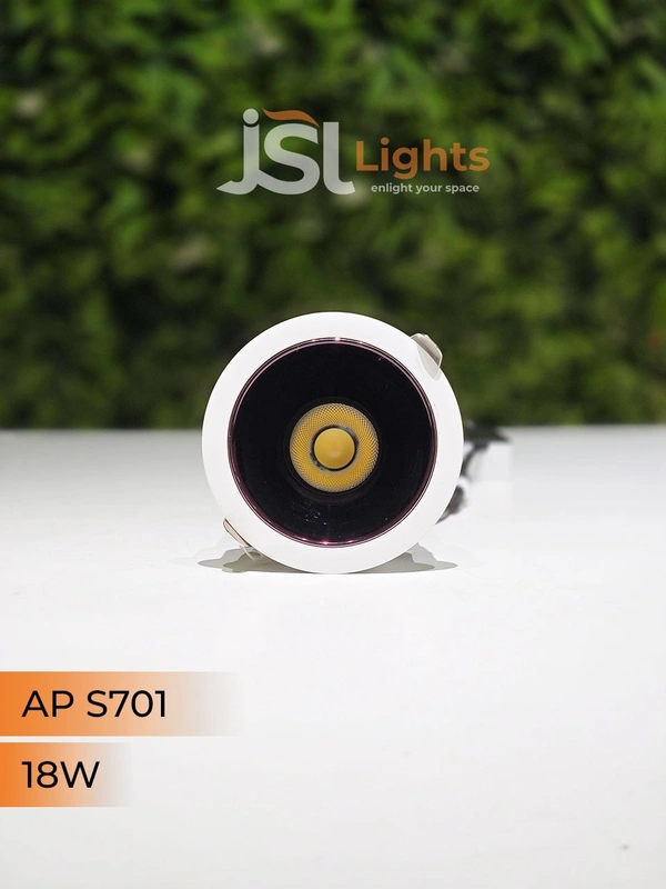 APRA S 701 18W PKW PB Round Deep Recessed COB Downlight - 18W, 4000K