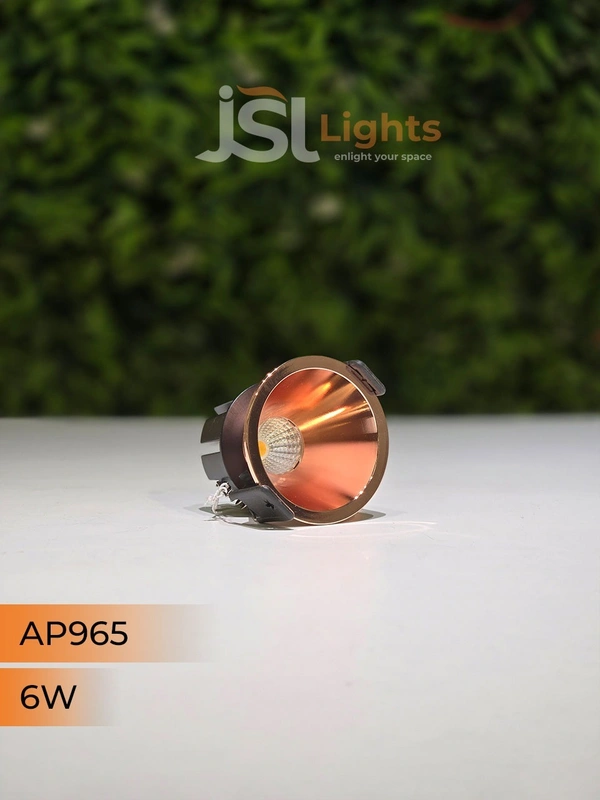 APRA 965 6W RG Round Deep Recessed COB Downlight - 6W, 3000K, RG