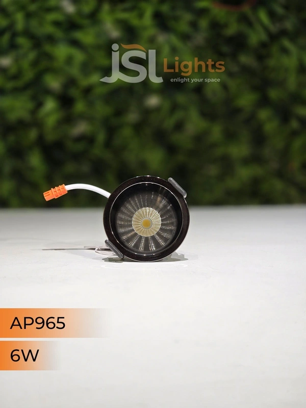 APRA 965 6W PB Round Deep Recessed COB Downlight - 6W, 3000K, PB