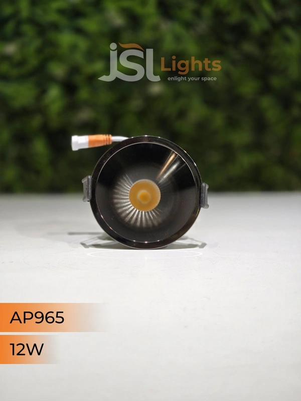 APRA 965 12W PB Round Deep Recessed COB Downlight - 12W, 4000K, PB
