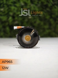 APRA 965 12W PB Round Deep Recessed COB Downlight - 12W, 3000K, PB
