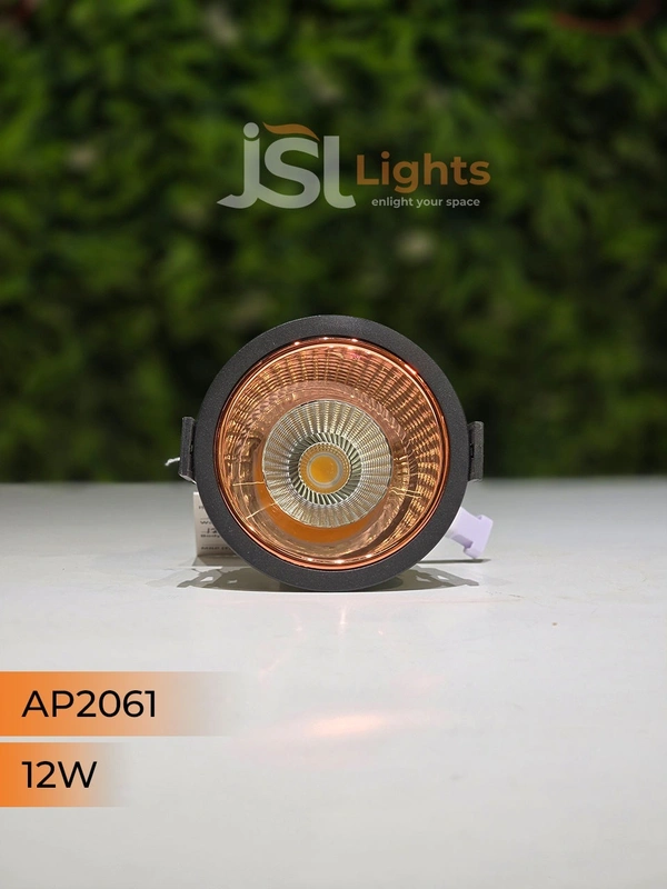 APRA 2061 12W Black RG Deep Recessed COB Downlight  - 12W, 4000K