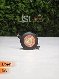 LX 441 3W Black RG Deep Recessed COB Downlight - 3W, 4000K, BK RG