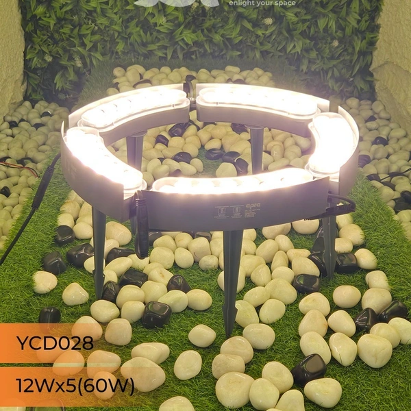 Apra YCD 028 Tree Hugging Garden Light – Decorative Outdoor LED for Trees | 12W x 5P = 60W | Warm White & RGB Colour Changing | IP66 Waterproof | 1-Year Replacement Warranty - Warm White