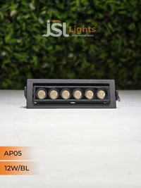 APRA 05 12W Linear Recessed COB Spotlight - 12W, 4000K, Black