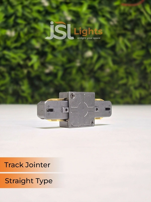 JSL APRA Spot Track Light PVC Straight Jointer  - S Jointer, Black