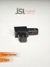 JSL APRA Spot Track Light PVC Straight Jointer  - L Jointer, Black