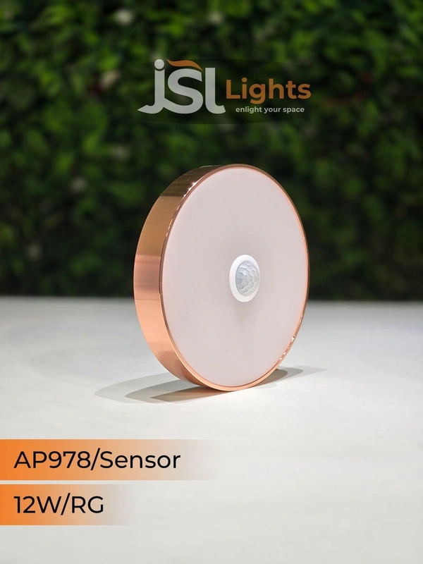 APRA Smart Motion Sensor LED Surface Panel Light 12W Round – AP978 Energy Efficient Diffuser Light - RG