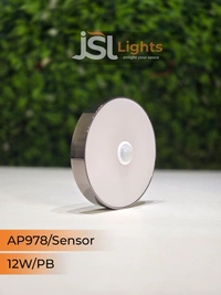 APRA Smart Motion Sensor LED Surface Panel Light 12W Round – AP978 Energy Efficient Diffuser Light - PB