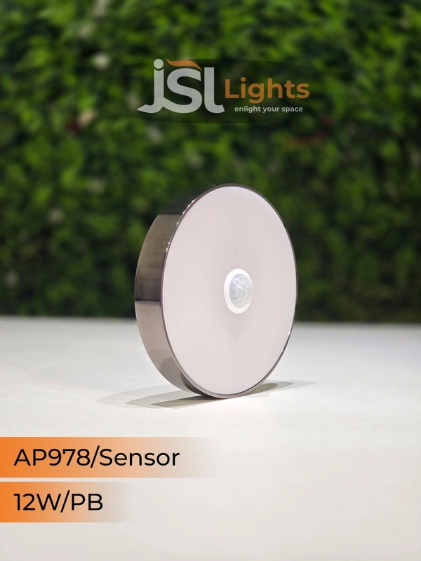 APRA Smart Motion Sensor LED Surface Panel Light 12W Round – AP978 Energy Efficient Diffuser Light - PB