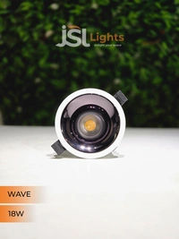 JSL Wave 18W White PB Deep Recessed COB Downlight - 18W, 3000K